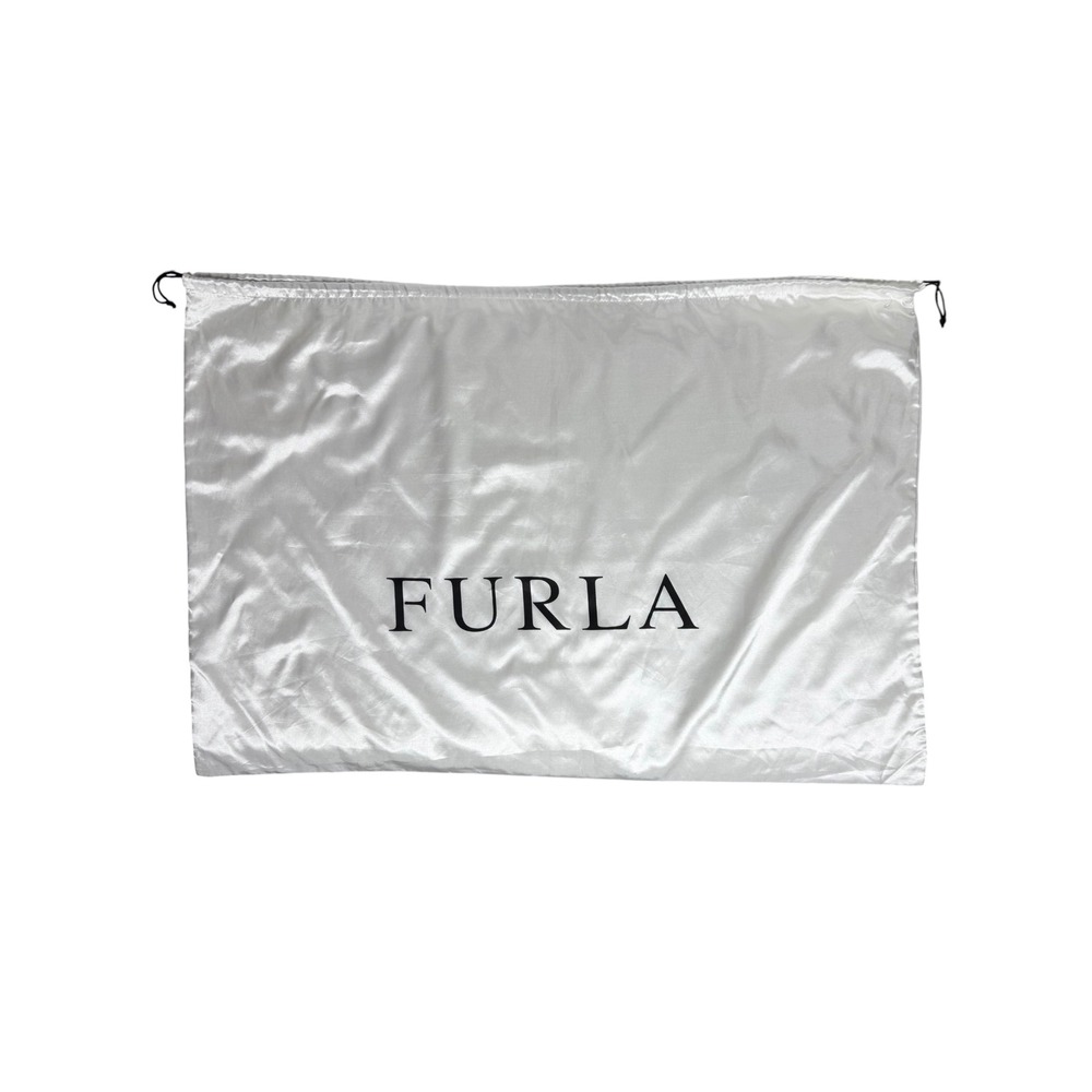 Furla Large White Satin Drawstring Dust Bag Handbag Storage Cover